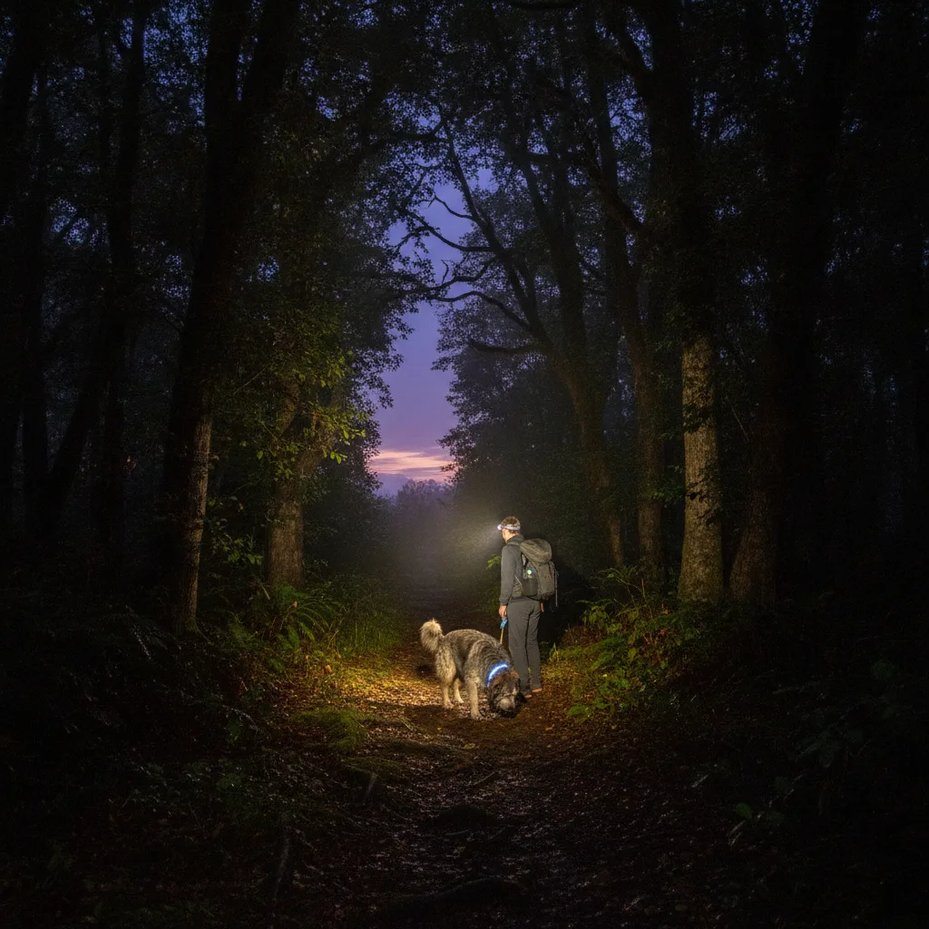 promenade chien hiver forêt Île-de-France