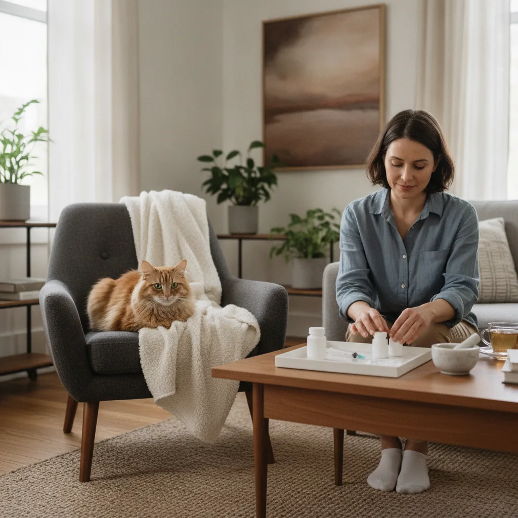 chat malade garde domicile Paris