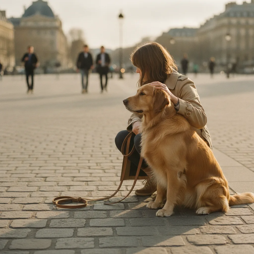 chien réactif en laisse Paris