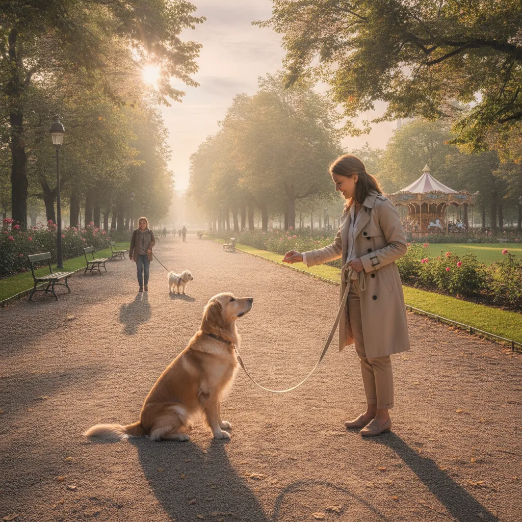 chien réactif en laisse Paris