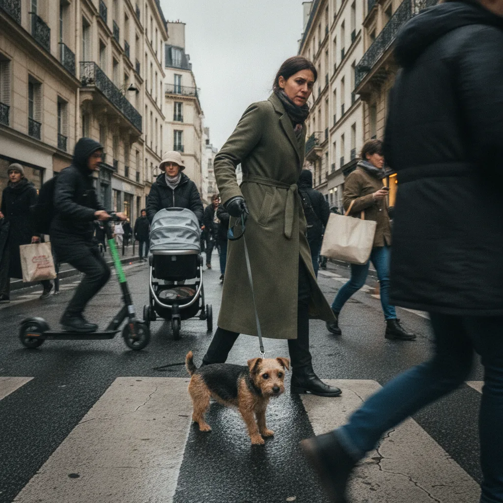 chien réactif en laisse Paris